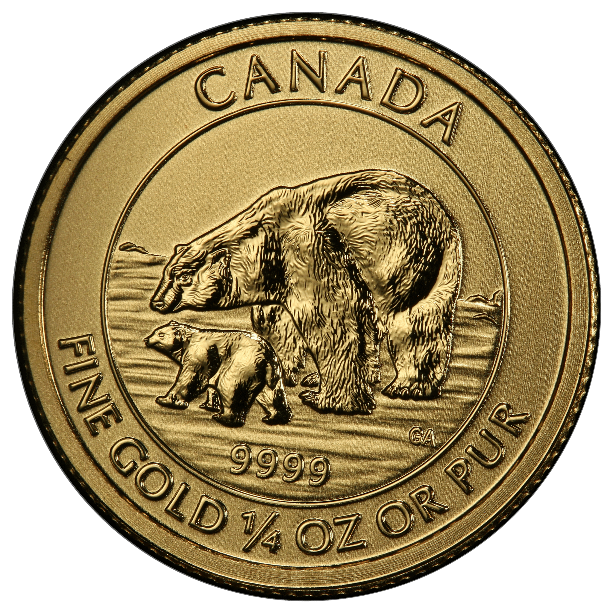 2015 Canadian Wildlife Gold 1/4 ounce