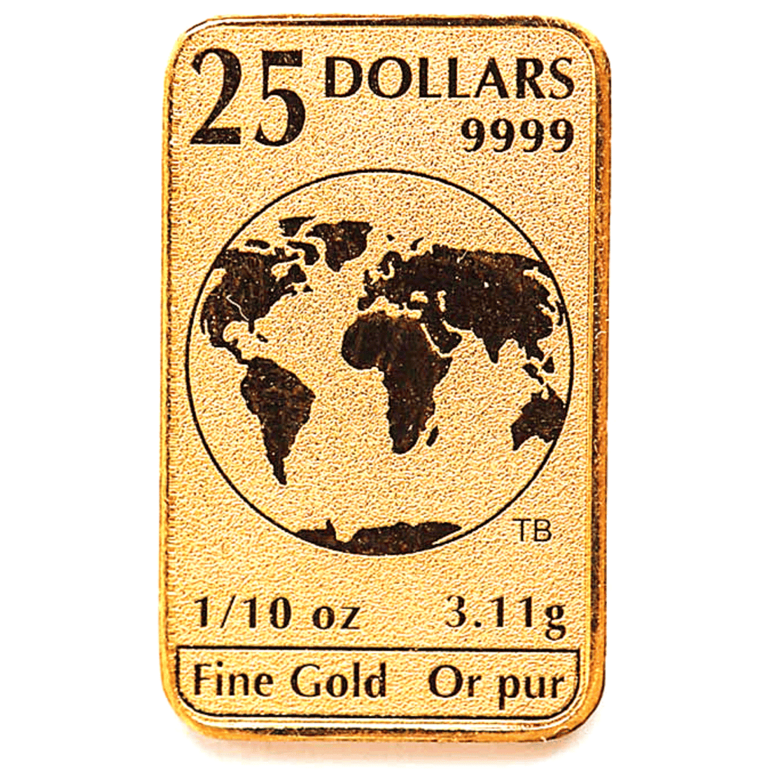 $25 Legal Tender Gold Bar Rev