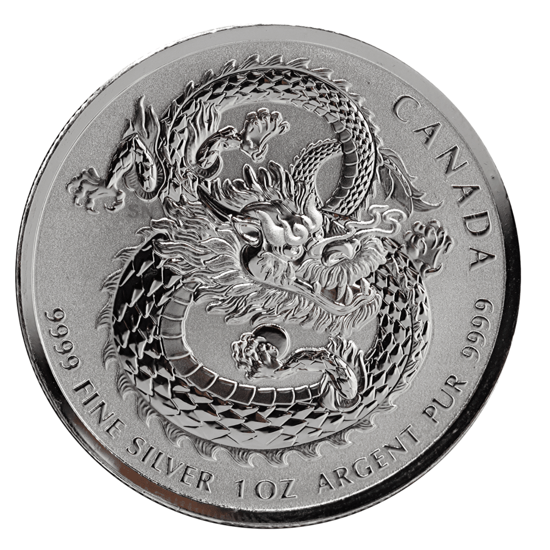 2019 Silver Canadian Lucky Dragon Coin 1 Ounce