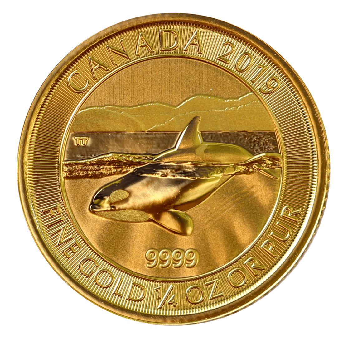 Gold Canadian Orca 1/4 Ounce Coin