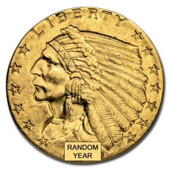 $2.5 Gold Indian Quarter Eagle - BU