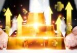 Rising,Gold,Prices,Concept.,Investment,In,Precious,Metals,In,The